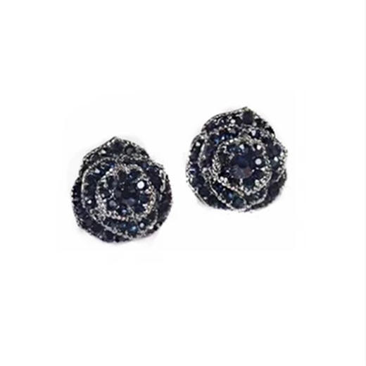 JU-ABD1120欧美风复古玫瑰花耳钉女韩国气质百搭镶钻耳环简约个性网红耳饰品 商品图3