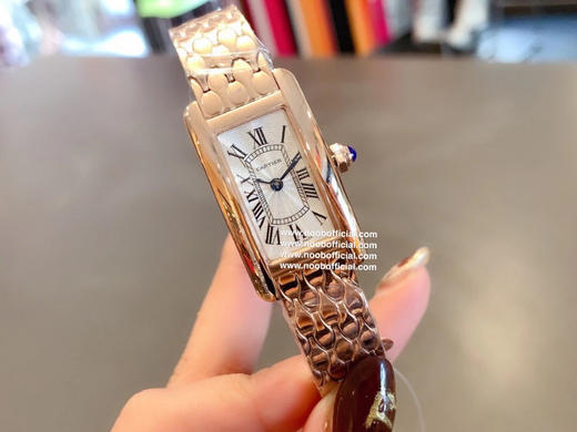 台湾厂原版开模TankAméricaine腕表（卡地亚美国坦克系列）小号表款，进口瑞士石英机芯。316L精钢表壳，蓝宝石水晶镜面，剑形蓝钢指针，鱼鳞片状316L精钢表链 商品图2