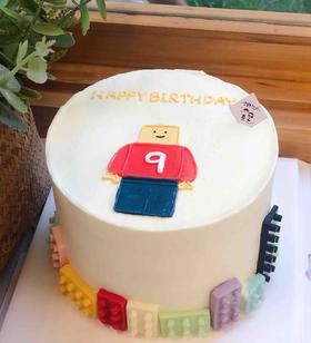 手绘乐高积木奶油蛋糕 下单前请仔细阅读商品详情
