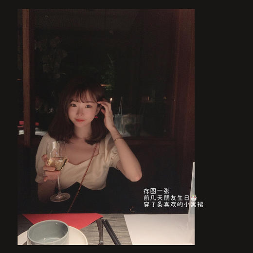 【金蘑菇菇 wonderland小黑裙】设计感小众连衣裙约会裙减龄少女 商品图4