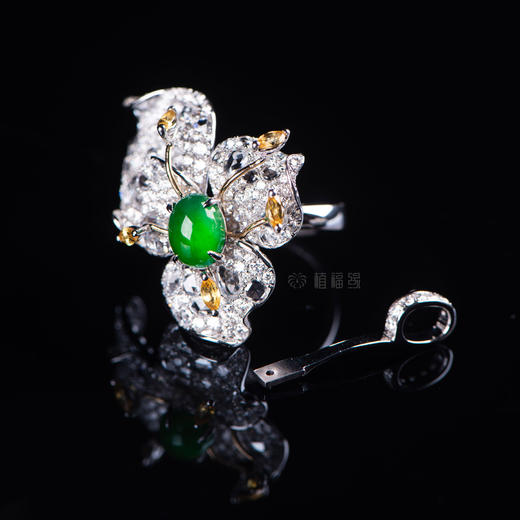 【绽放】满绿花戒指坠子两用-JZ12103036 商品图5