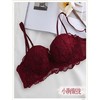 【两件优惠装】内衣女小胸聚拢无钢圈日系少女薄款红色本命年结婚新娘文胸罩套装无痕内衣少女无钢圈聚拢日系bra文胸罩套装红色薄款 商品缩略图7