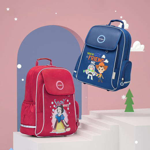 新秀丽2021年新款迪士尼图案内里抗菌面料健康儿童书包 TU7 商品图7