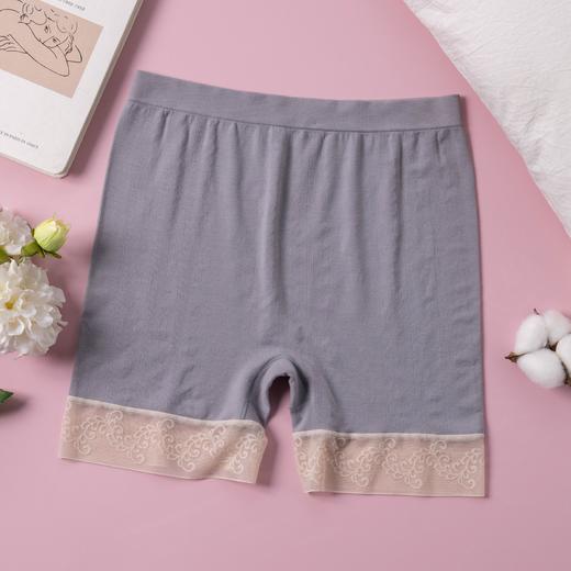 【90-150斤】裸氨女士无缝内裤精梳棉高腰弹力平角裤蕾丝花边安全裤（单条装）2015/0009/0019/0020/0022 商品图11