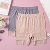 【90-150斤】裸氨女士无缝内裤精梳棉高腰弹力平角裤蕾丝花边安全裤（单条装）2015/0009/0019/0020/0022 商品缩略图12