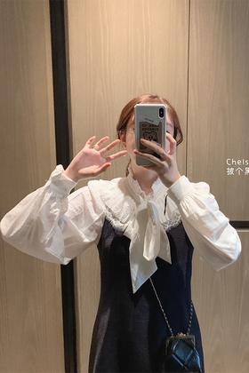 【金蘑菇菇 Chelsea girl】恋爱轻甜系设计感收腰裙小个子背带裙