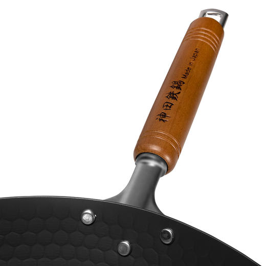 神田窒化槌目纹33cm中华炒锅(玻璃盖) 商品图5