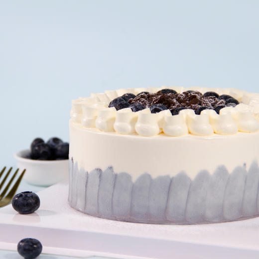 （咸味）奶油【冬の云端】新鲜水果+焦糖脆脆夹心，蓝莓混合巧克力搭配装饰 商品图3