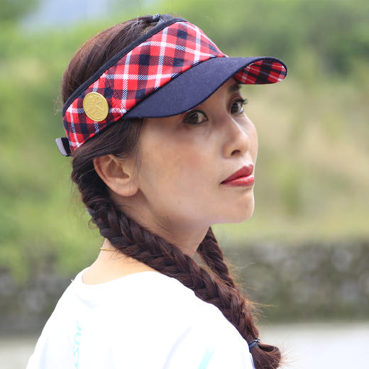 格格打孔超轻防晒透气吸汗排汗运动马拉松越野跑步空顶帽 商品图4