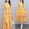 时尚简约，棉麻连衣裙大码印花连衣裙HR-ZMFS21603 商品缩略图3