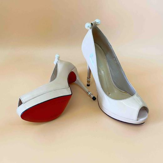 LF.CHOICE  B502  超高跟细跟防水台单鞋女珍珠浅口高跟鞋 商品图4