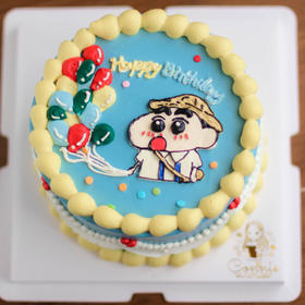 蜡笔小新～手绘蛋糕