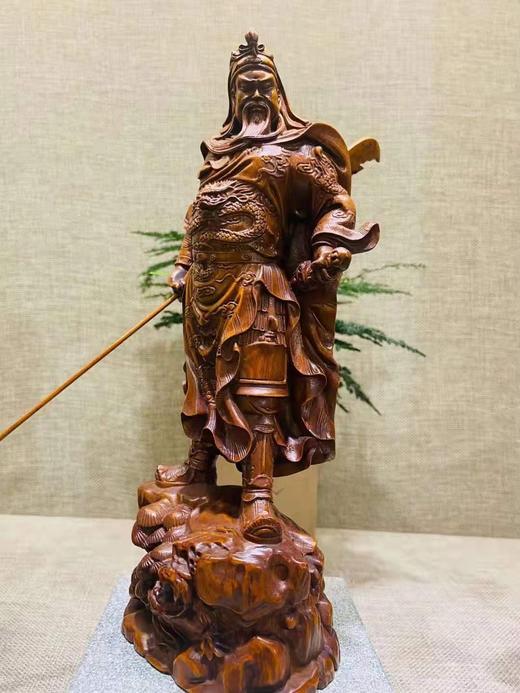 23cm关公°做旧黄杨木摆件 商品图1