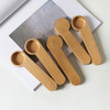茶具 茶勺 日式茶夹 豆类杂粮勺 零食包装袋封口夹 木质二合一 茶匙 餐饮用具 商品缩略图0