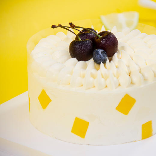 （咸味）奶油【秋の晚风】- 新鲜水果+焦糖脆脆夹心，镶嵌的方形芒果可以提高蛋糕的美感哦！ 商品图3