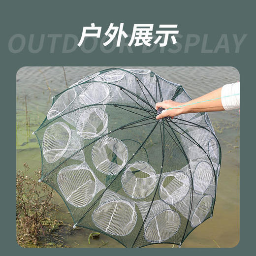 虾笼鱼网伞网鱼笼捕虾网螃蟹笼黄鳝笼渔网捕鱼网泥鳅笼伞笼 商品图7