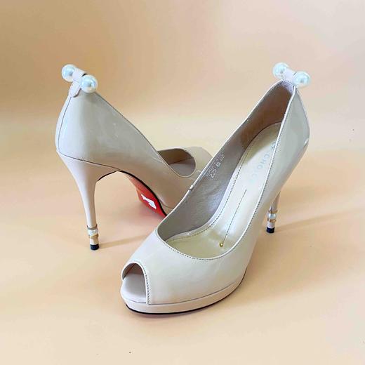 LF.CHOICE  B502  超高跟细跟防水台单鞋女珍珠浅口高跟鞋 商品图2