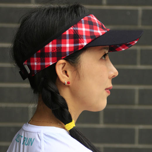 格格打孔超轻防晒透气吸汗排汗运动马拉松越野跑步空顶帽 商品图5