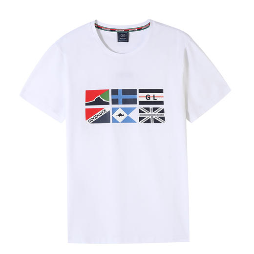 GOOD LUCK /德鲨海洋风圆领微弹舒适短袖T恤LY03570 商品图6