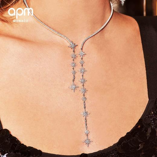 【授权产品】APM Monaco个性开口项圈女 choker仙气星月设计锁骨项链星星吊坠 商品图1