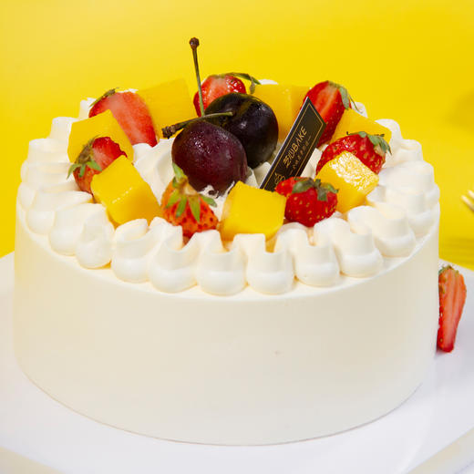 （咸味）奶油【夏の温情】- 新鲜水果+焦糖脆片夹心，细腻奶油糅卷成裙摆状 用温柔撑起了盛夏 芒果和草莓并肩相拥 微风轻吹，鲜果汁水低落奶油 空气都变得爽朗起来 商品图4