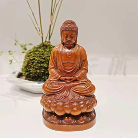 坐莲如来°做旧黄杨