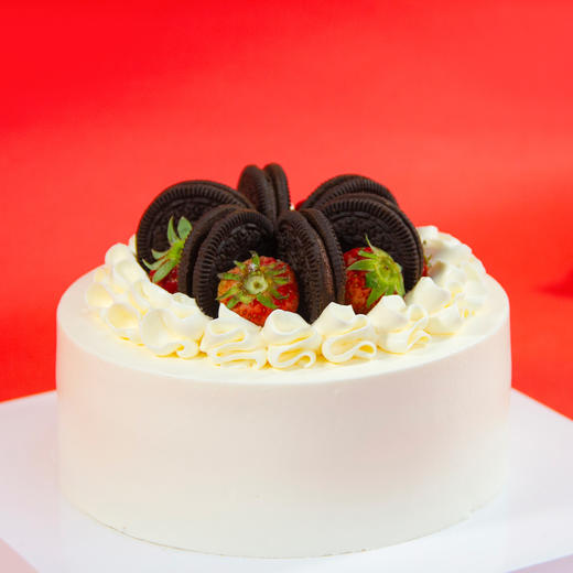 （咸味）奶油【冬の日落】- 新鲜水果+焦糖脆脆夹心，奥利奥夹草莓装饰表面 商品图4