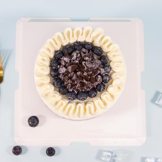 （咸味）奶油【冬の云端】新鲜水果+焦糖脆脆夹心，蓝莓混合巧克力搭配装饰 商品图4