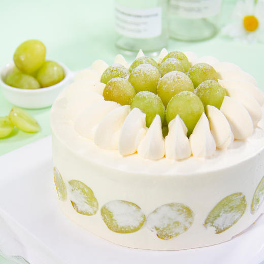 （咸味）奶油【春の生机】- 新鲜水果+焦糖脆脆夹心，清新青提蛋糕 商品图1