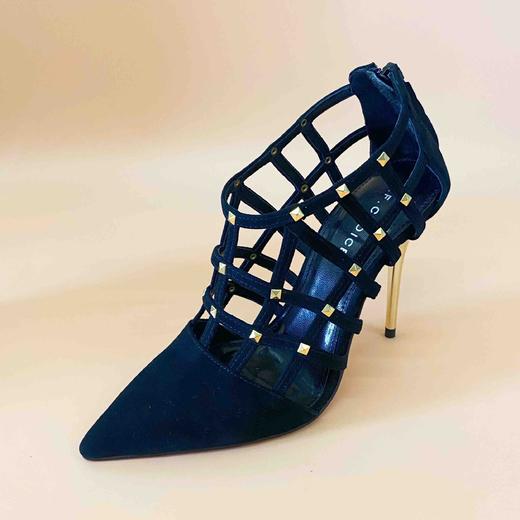 LF.CHOICE  B503   夏季透气网格罗马性感凉靴女尖头高跟鞋细跟拉链短靴 商品图6