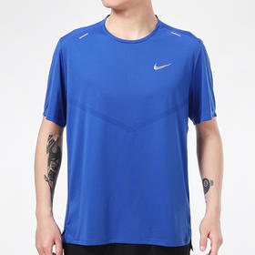 Nike/耐克男装夏季新款跑步运动短袖蓝色速干T恤衫CZ9185-481