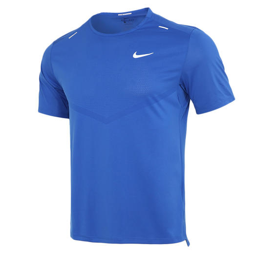 Nike/耐克男装夏季新款跑步运动短袖蓝色速干T恤衫CZ9185-481 商品图4