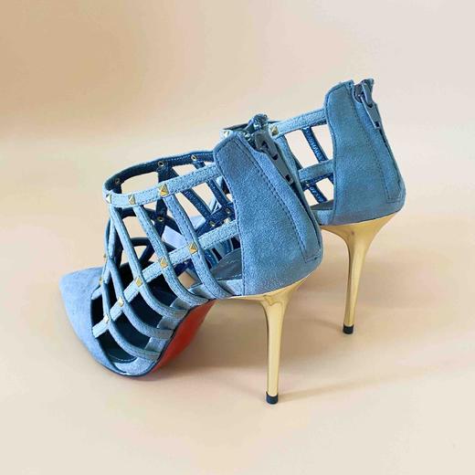 LF.CHOICE  B503   夏季透气网格罗马性感凉靴女尖头高跟鞋细跟拉链短靴 商品图3