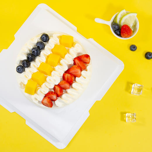 （咸味）奶油【秋の清雅】-新鲜水果+焦糖脆脆夹心，三色水果整齐摆放，直接治愈了强迫症 商品图4