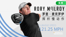 罗里·麦克罗伊｜2021一号木挥杆分解慢动作:右前角度欣赏