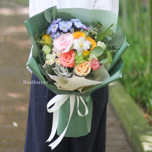 熹微丨多色玫瑰混合花束 商品图1