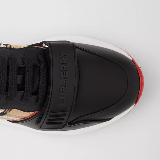 BURBERRY 博柏利 女士皮革拼 Vintage 格纹棉质运动鞋 格子 8038184 A7626 商品图3