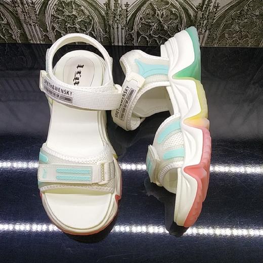 lfgj jeans BJ808 夏季炫酷运动彩虹鞋底凉鞋 商品图8