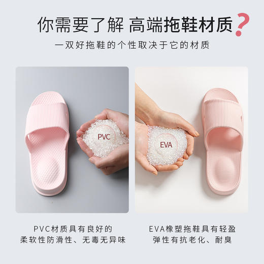 【清凉厚底拖鞋】夏季按摩pvc浴室防滑拖鞋 室内家居情侣居家凉拖鞋 商品图1