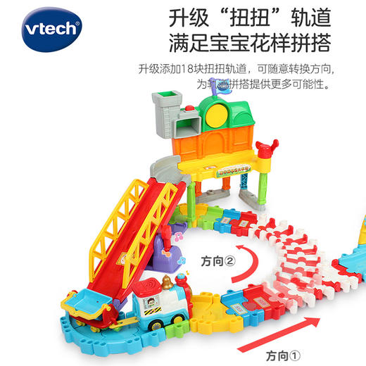 伟易达豪华版电动火车站轨道小火车儿童电动赛车汽车玩具套装男孩 商品图1