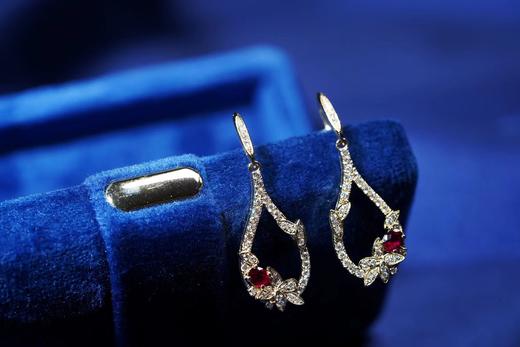 【喆】【花团锦簇】红宝石耳坠 商品图1