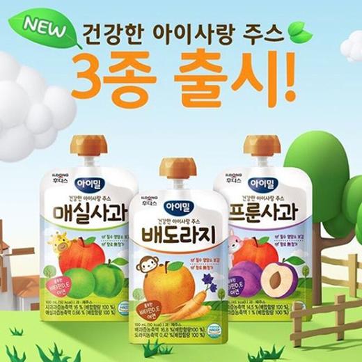 日东福德食果汁 3种口味宝宝零食辅食100g袋 商品图0