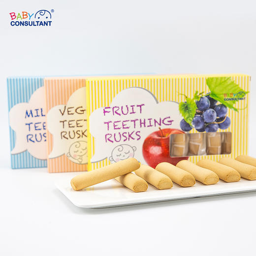 宝贝顾问硬磨牙棒饼干牛奶蔬果味宝宝婴儿磨牙棒辅食儿童零食 商品图2
