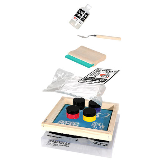 印象红楼 文创大观园系列油墨木框丝网印模板滚动丝网印刷套装 商品图2