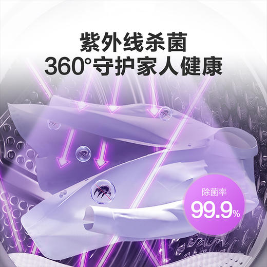 美的（Midea）（251794）10公斤洗烘干衣机烘干机热泵式 杀菌除螨 低温烘干过滤线屑家用高端滚筒式智能家电 MH100-H1WY 商品图6
