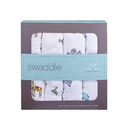 美国aden+anais 婴儿多功能加厚舒适襁褓包巾4只装 （不支持无理由退换）[福利品] 商品图3