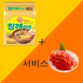 [묶음] 오뚜기 참깨라면 멀티115g*4+ 신가식탁 맛김치450g