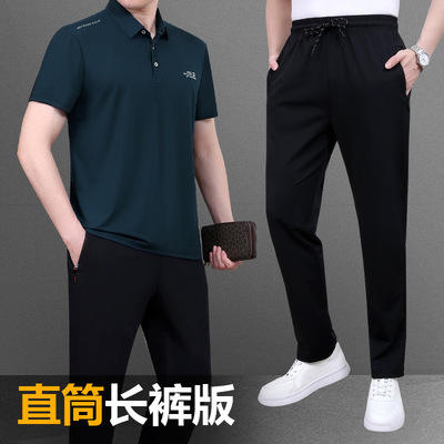 SP  166D--8运动套装男休闲大码爸爸夏装薄款 商品图5