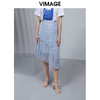 VIMAGE纬漫纪女装夏季新款高腰印花雪纺不规则半身裙V1506113 商品缩略图2