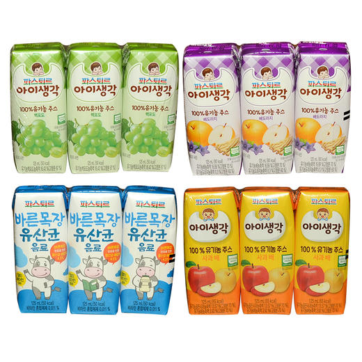 【18赠6】韩国原装帕斯特（帕滋乐） 宝宝心意果汁125ml 18盒箱规订货 商品图3